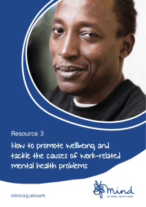 How to promote wellbeing and tackle the causes of work