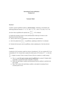 International Trade and Business Problem Set 2 Neoclassic Model