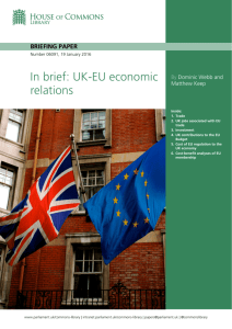In brief: UK-EU economic relations