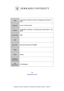 Intercultural Simulation Games for Management Education in Japan