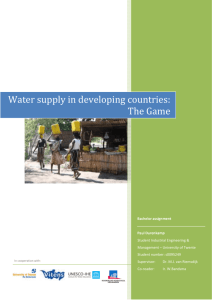 Water supply in developing countries: The Game