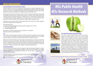 CPHR Leaflet 1.indd - University Of Chester