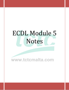 ECDL Module 5 Notes