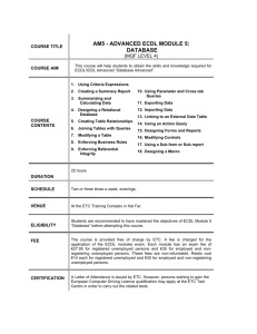 am5 - advanced ecdl module 5: database