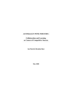 Australia's Wine Industry: Collaboration and Learning as Causes of