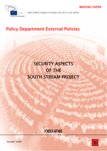 Policy Department External Policies SECURITY ASPECTS OF THE