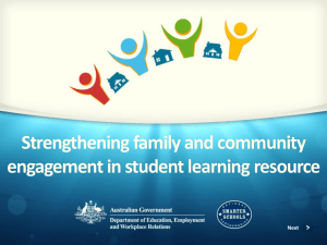 Strengthening family and community engagement in student