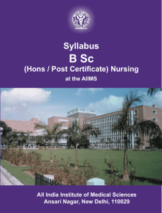 Syllabus for B.Sc. Nursing (Hons)