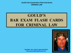 gould's bar exam flash cards for criminal law