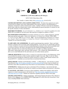 516 - Criminal Law § 2 - School of Law