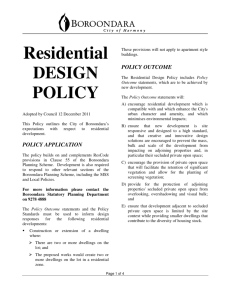 Residential Design Policy