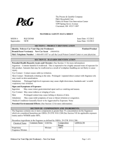 product MSDS - Procter & Gamble