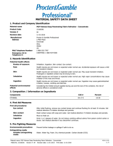 MATERIAL SAFETY DATA SHEET