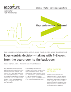Edge-centric decision-making with 7-Eleven: from the