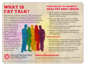 WHAT IS FAT TALK? - Health Promotion and Wellness