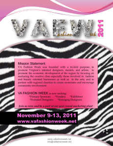 Mission Statement VA FASHION WEEK is now seeking: