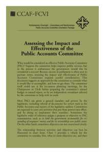 Assessing the Impact and Effectiveness of the Public Accounts