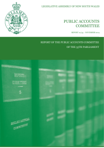 public accounts committee - Parliament of New South Wales