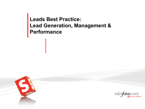 Leads Best Practice: Lead Generation, Management