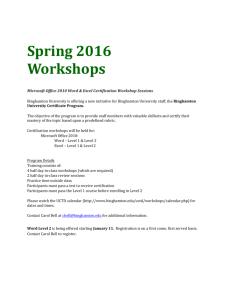 Spring 2016 Workshops