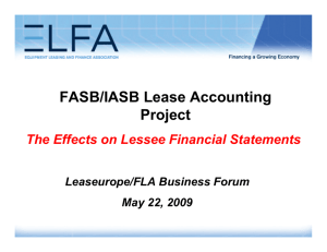 The Effects on Lessee Financial Statements: Case