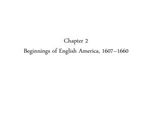 Beginnings of English America, 1607-1660