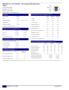 BROOKLYN LAW SCHOOL - 2014 Standard 509 Information Report