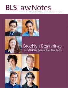 Brooklyn Beginnings - Brooklyn Law School