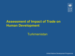 Assessment of Impact of Trade on Human Development Turkmenistan