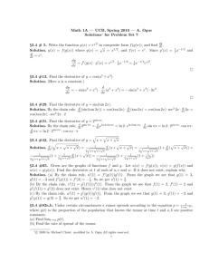 Math 1A — UCB, Spring 2010