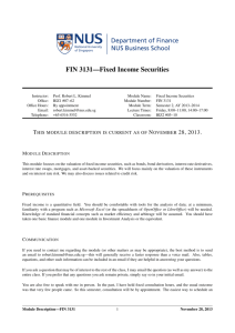 FIN 3131—Fixed Income Securities