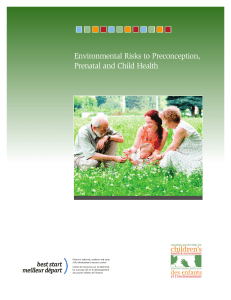 Environmental Risks to Preconception, Prenatal and Child Health