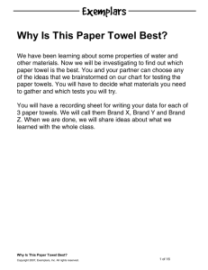 Why Is This Paper Towel Best?