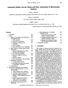 Interfacial Lifshitz-van der Waals and Polar Interactions