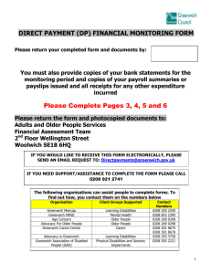 direct payment (dp) financial monitoring form