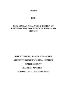 THESIS FOR NON-LINEAR ANALYSIS & DESIGN OF