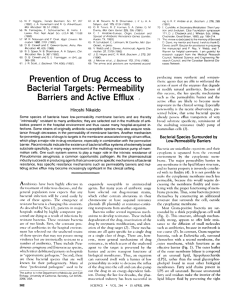Prevention of Drug Access to Bacterial Targets