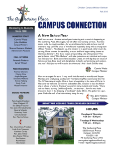 campus connection - The Gathering Place