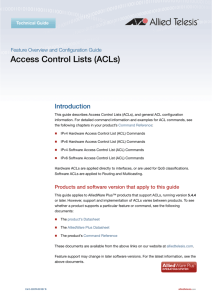 ACLs Feature Overview and Configuration Guide