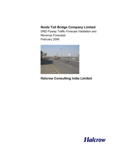 Noida Toll Bridge Company Limited Halcrow Consulting India Limited