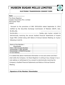 Electronic Transmission Consent Form