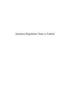 Insurance Regulation: State vs Federal