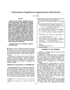 (1980) Instruction of Genetics In Agricultural Institutions (JNRLSE)