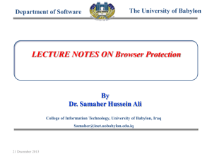 Dr. Samaher Hussein Ali Notes of Lecture 14