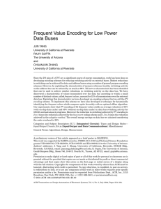 Frequent Value Encoding for Low Power Data Buses