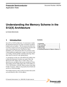 Understanding the Memory Scheme in the S12(X) Architecture