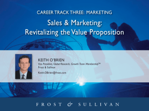 Sales & Marketing: revitalizing the Value Proposition