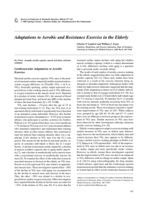 Adaptations to Aerobic and Resistance Exercise in the Elderly