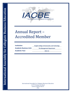 Annual Report – Accredited Member