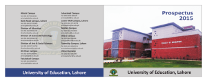 Prospectus 2015 - University of Education